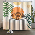 Xiaoterna Boho Sun Line Shower Curtain – Waterproof Polyester Fabric