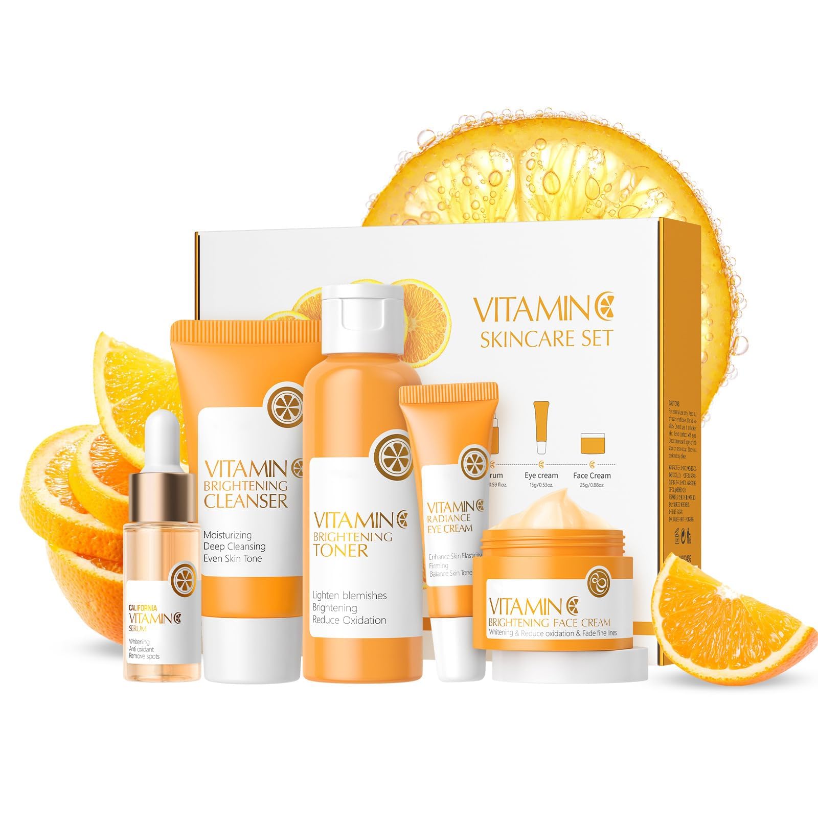 Vitamin C Skincare Gift Set – 5-Piece Anti-Aging Facial Kit