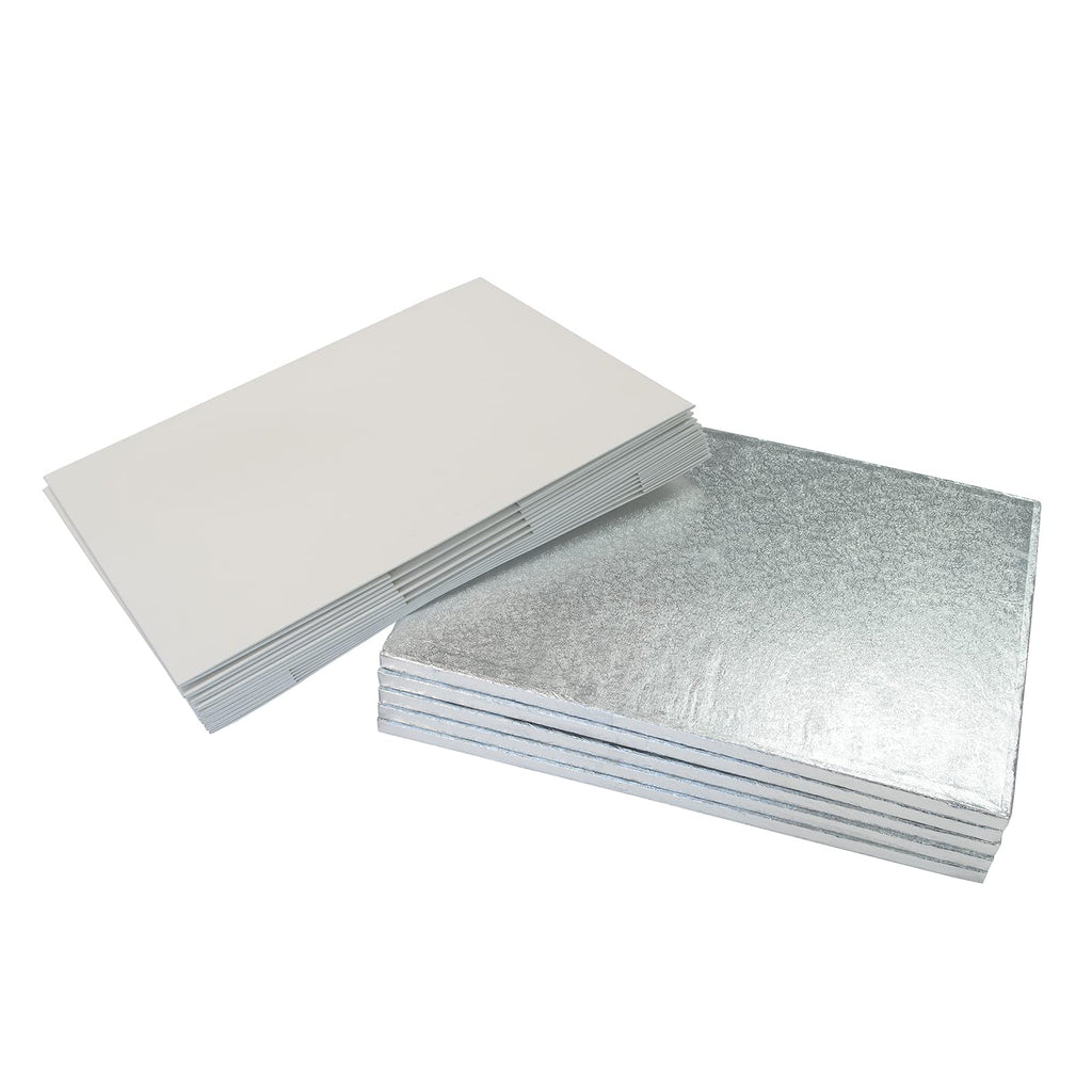 Culpitt 18x14 Oblong Cake Board and Box Combo | Silver Fern Drum 5 Pack