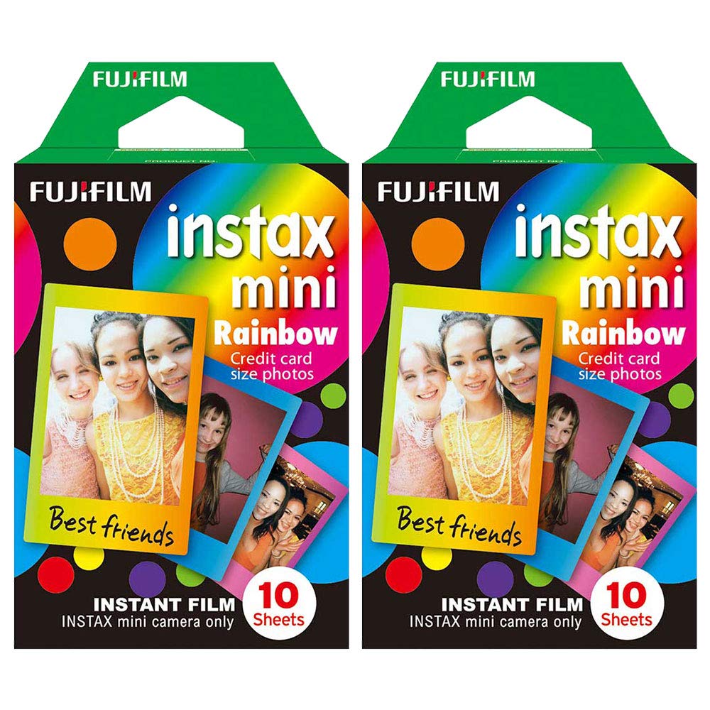 Fujifilm Instax Mini Rainbow Instant Film – 20 Shots for Mini Cameras