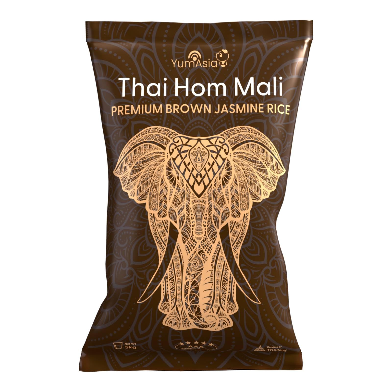 Yum Asia Thai Hom Mali Premium Jasmine Brown Rice - Whole Grain, 5kg
