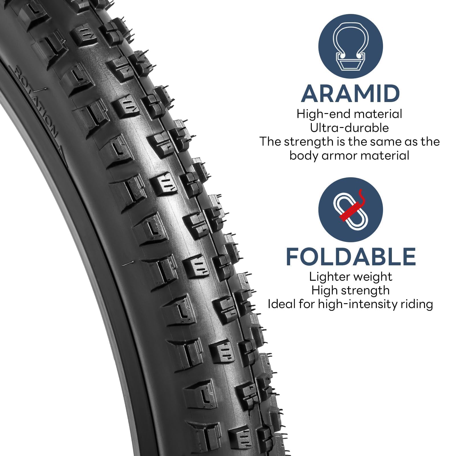 YunSCM 26x2.35 MTB Bike Tyres and Tubes - 60TPI Foldable Puncture Resistant