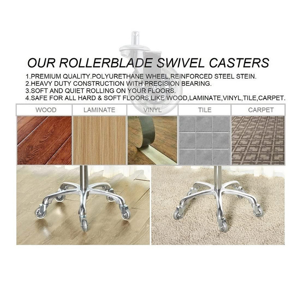 Kaleurrier Rolling Swivel Stool – Heavy Duty Adjustable Hydraulic Chair
