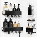 Luxear Shower Caddy 5-Pack | Stainless Steel Adhesive Bathroom Organizer