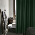 SPXTEX Waffle Weave Shower Curtain – Dark Green Waterproof Fabric, 78"