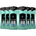 Lynx Ice Chill Body Wash - Iced Mint & Lemon Shower Gel 250ml (Pack of 6)