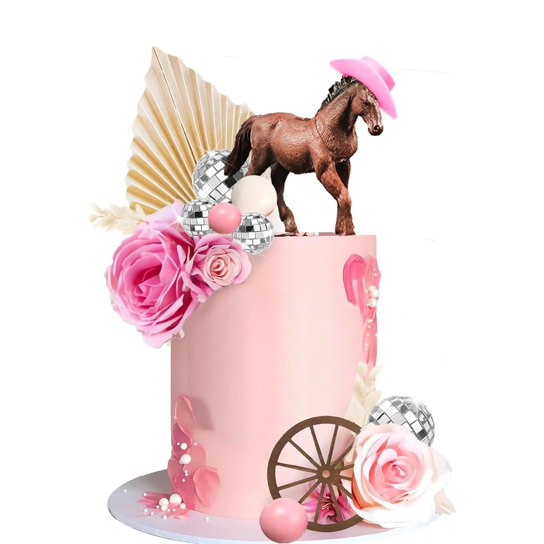 Horse Cake Topper - 21pc Western Rodeo & Disco Party Decor