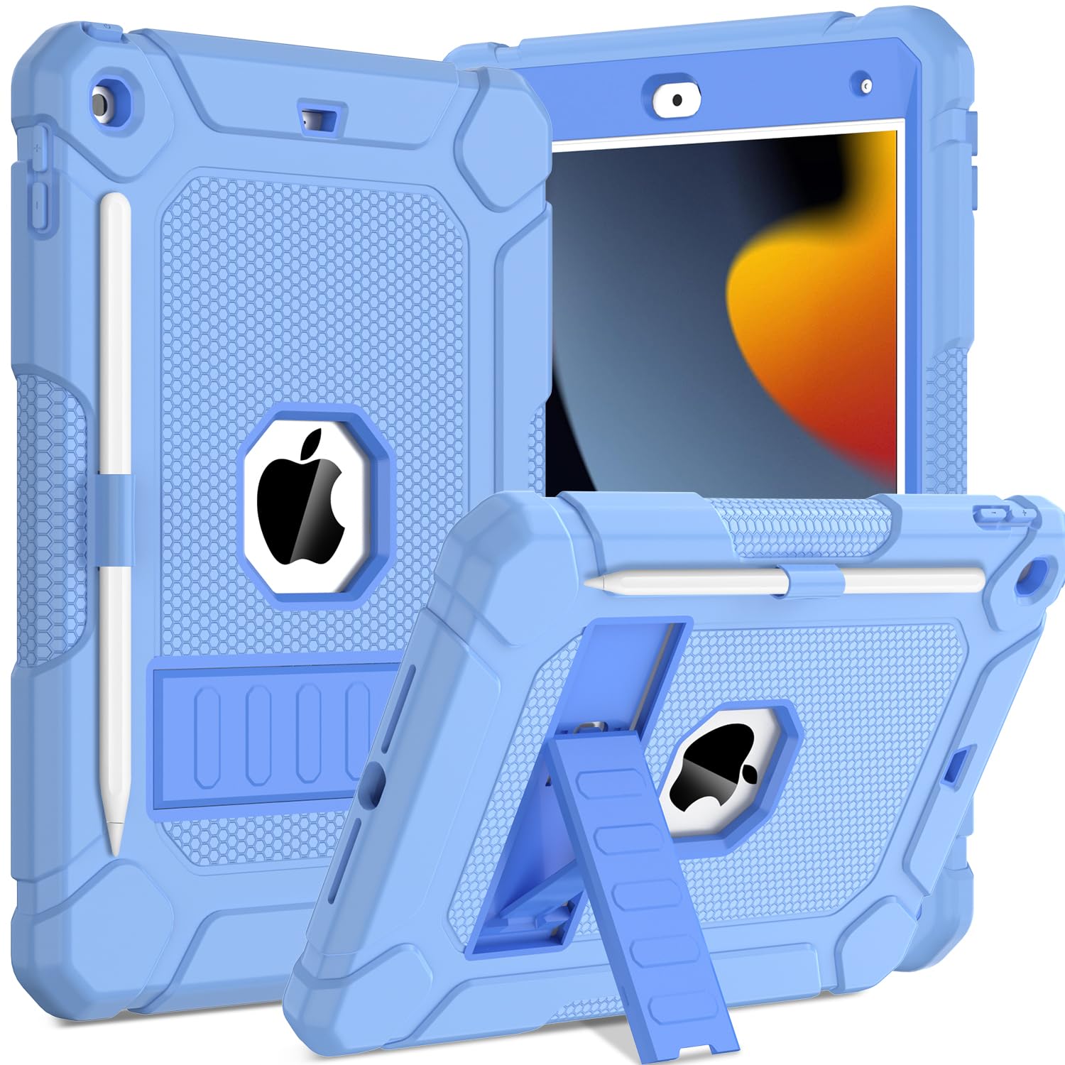 TOPWANT iPad 10.2 Case (9th/8th/7th Gen) – Shockproof Stand & Pencil Holder