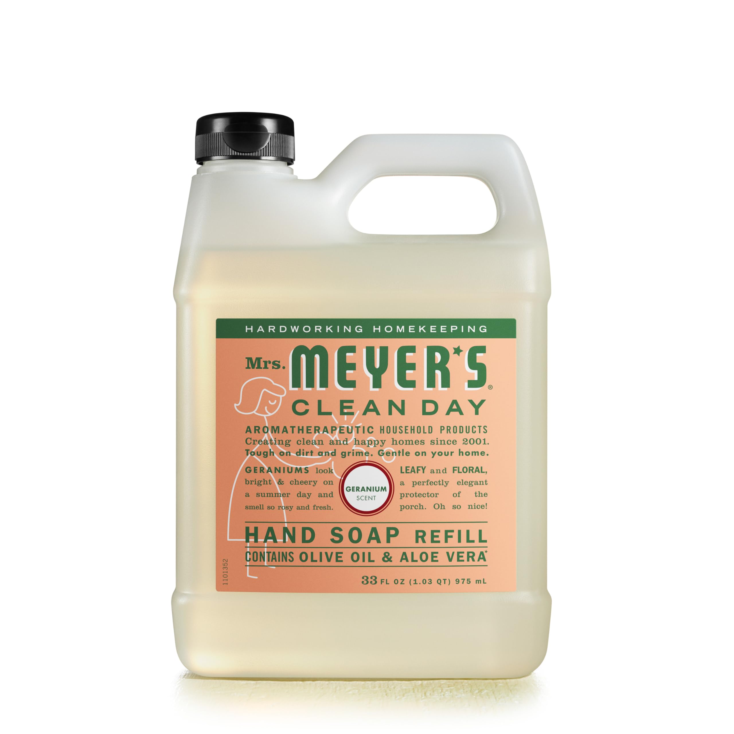 Mrs. Meyer's Liquid Hand Soap Refill - Geranium Scent - 33 oz Bottle