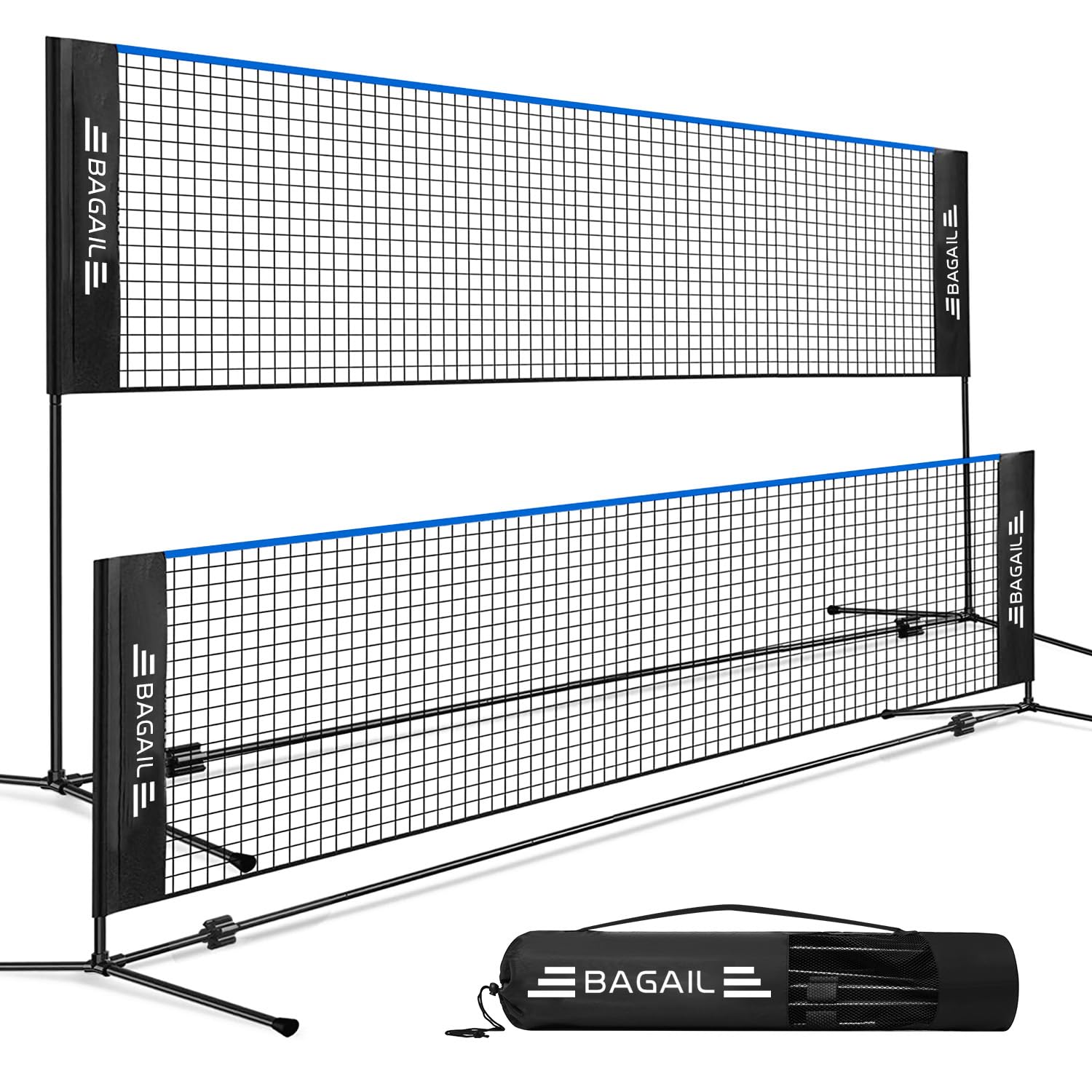 BAGAIL Portable Badminton Net – Height Adjustable Foldable Sports Net