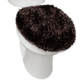 SoHome Spa Step Plush Chenille Toilet Lid Cover - Brown, 18.5x19.6