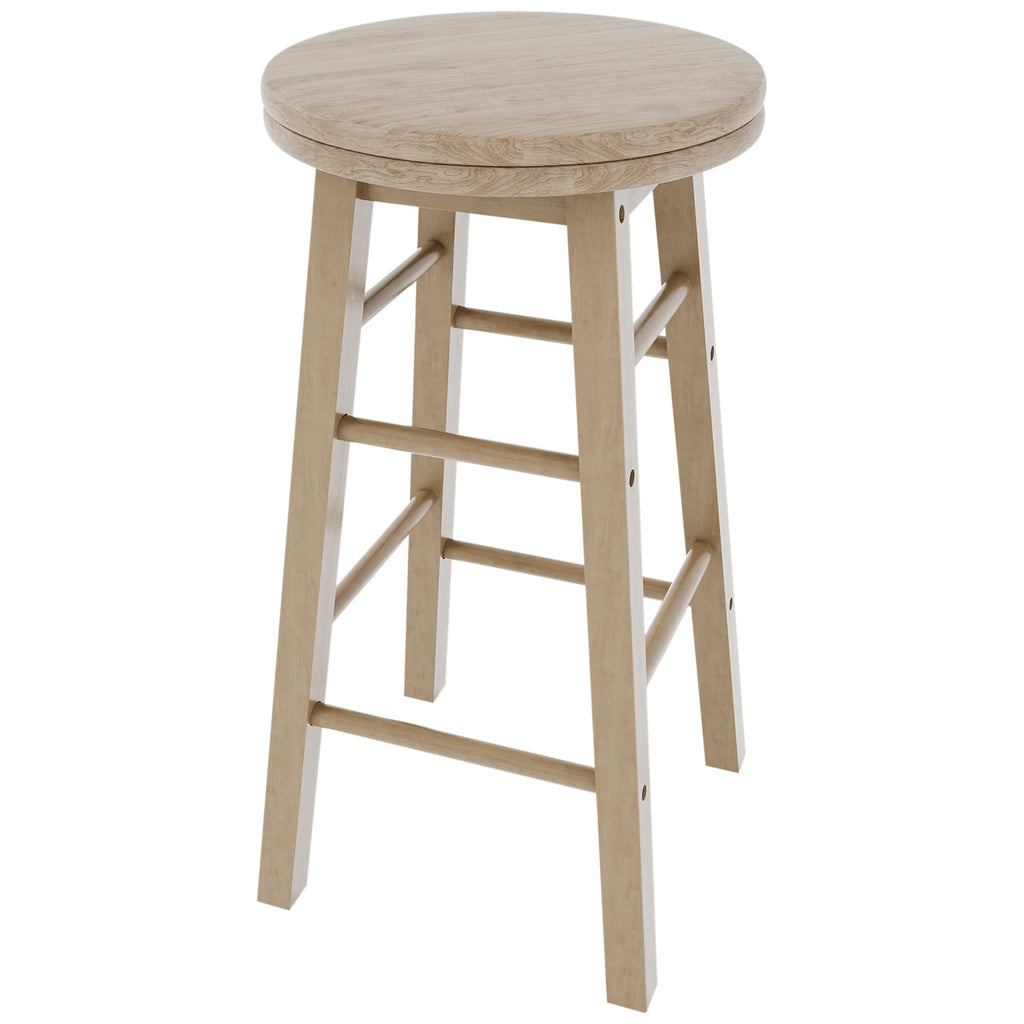 Chef Vida Modern Swivel Bar Stool | Solid Pine Wood Kitchen Seat