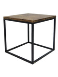 ASPECT Savona Square Coffee/Side End Table Vintage/Black, 45x45x45cm - image 1