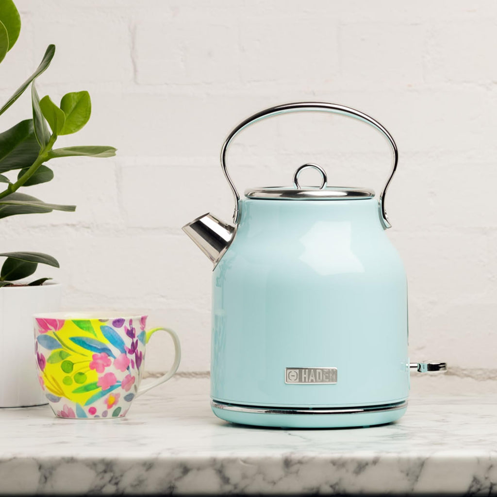Haden Heritage Retro Electric Kettle – 1.7L Stainless Steel – Blue