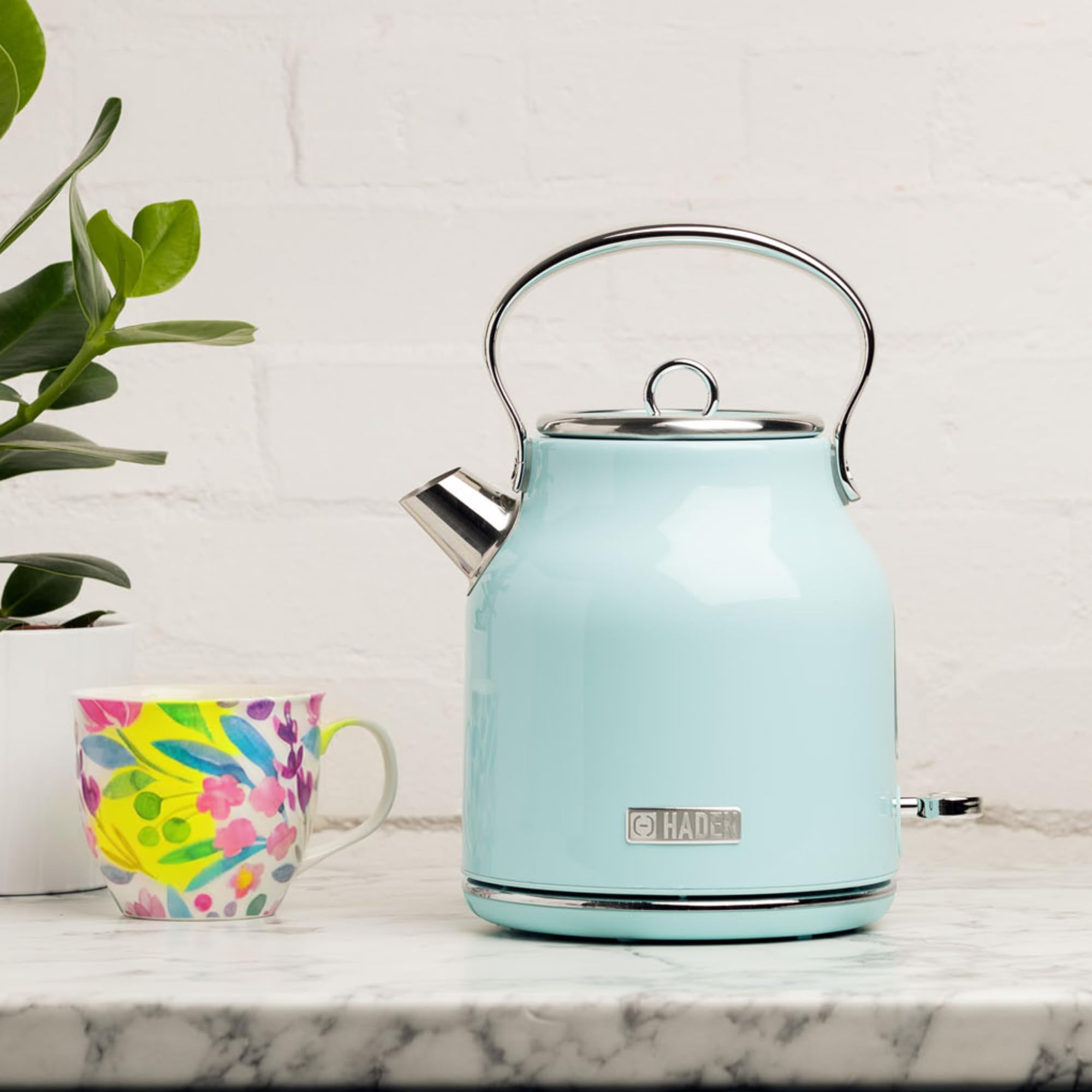 Haden Heritage Retro Electric Kettle – 1.7L Stainless Steel – Blue