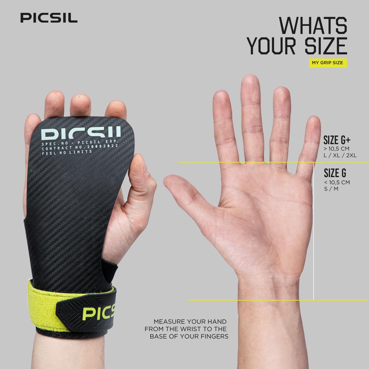 PICSIL Hawk Holeless Hand Grips – Chalkless Cross Training Gloves