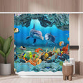Woutay Dolphin Shower Curtain | Mold Resistant Waterproof Polyester