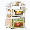 SAYZH 3-Tier Expandable Microwave Shelf | White Metal Kitchen Organizer