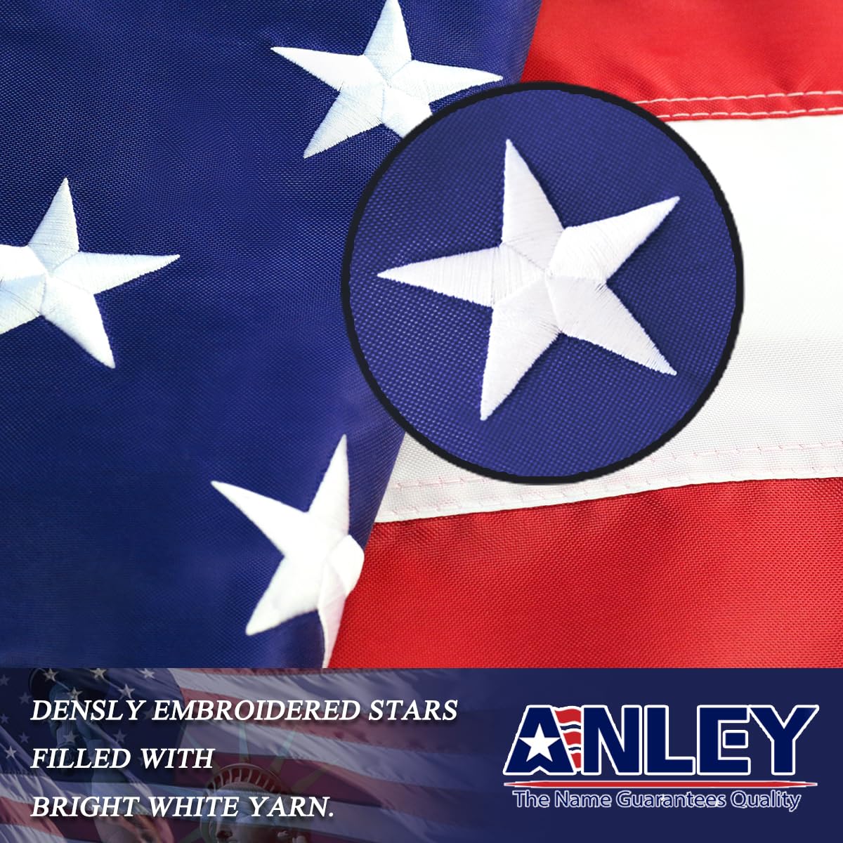 Anley EverStrong American US Flag - 6x10 Ft Heavy Duty Nylon USA Banner