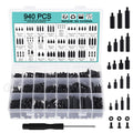 WiMas 940PCS Nylon Hex Standoff Spacer Kit | M2 M2.5 M3 M4 PCB Screws