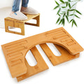 Kingbar Foldable Bamboo Squatting Toilet Stool | 7 Inch Anti-Slip Step