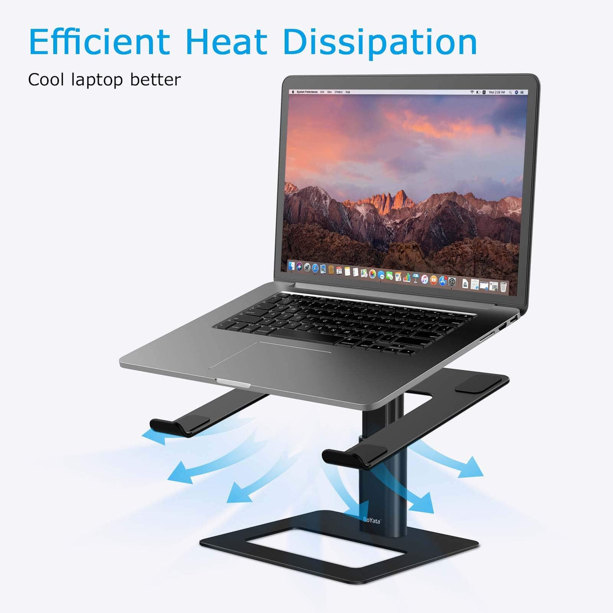 BoYata Laptop Stand, Height Adjustable Laptop Riser for 11-17" Laptops - image 5