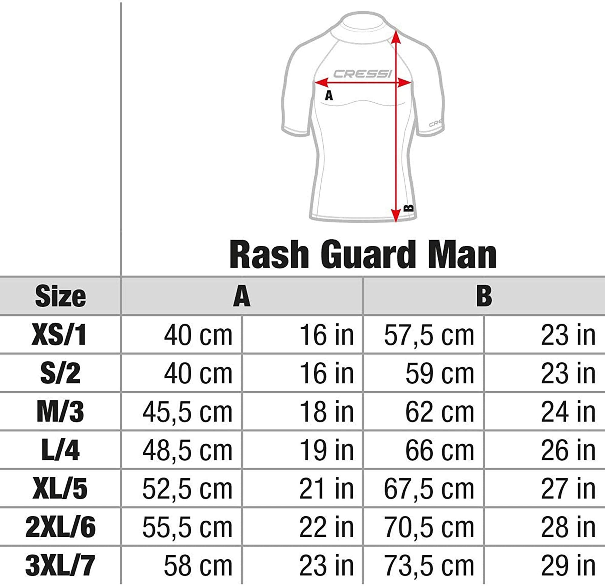 Cressi Men's Long Sleeve Rash Guard | UPF 50+ UV Protection - Blue