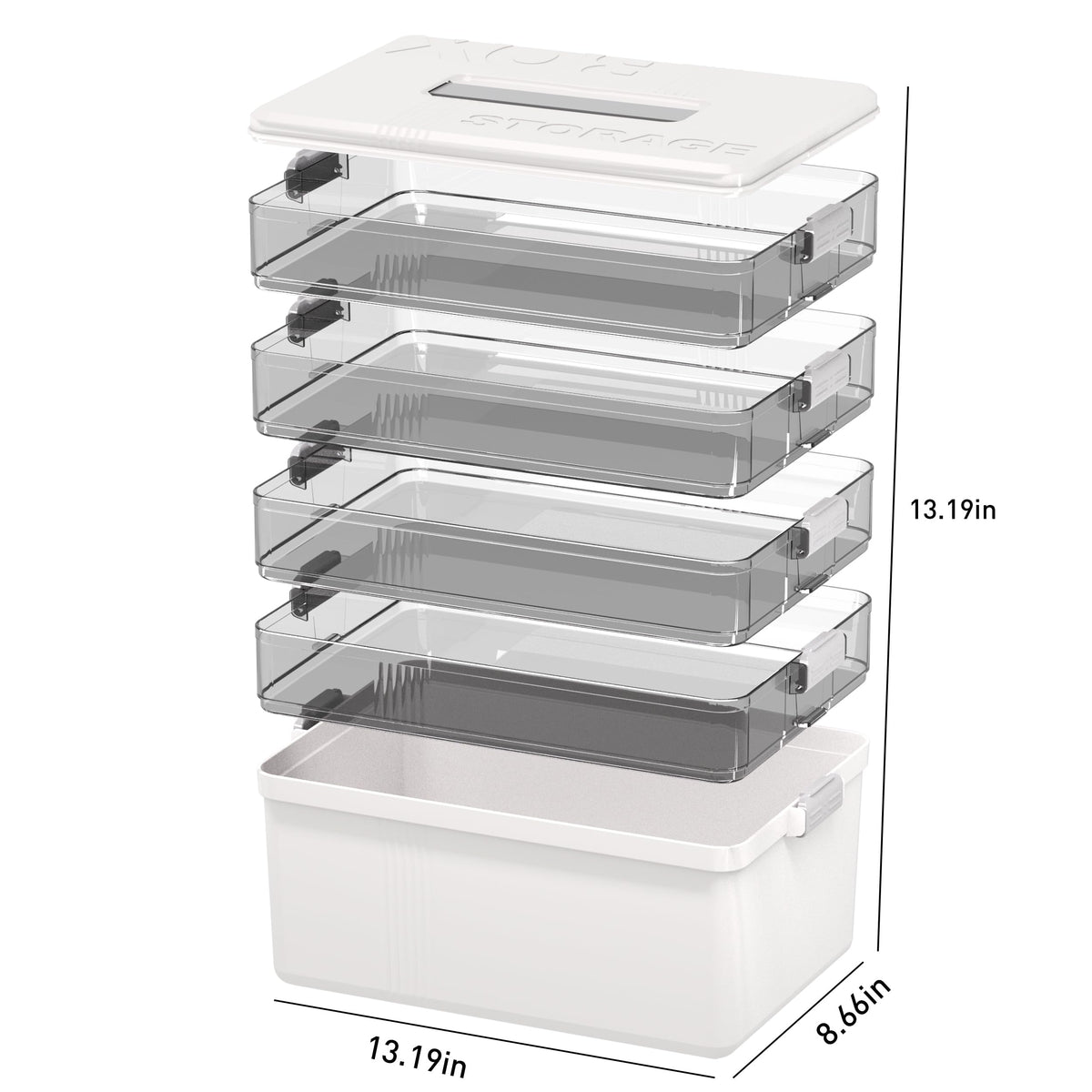 Citylife 5-Layer Medicine Storage Box, Medication Storage Box with Handle, Household Medical Organiser Portable Emergency First Aid Container for - image 2