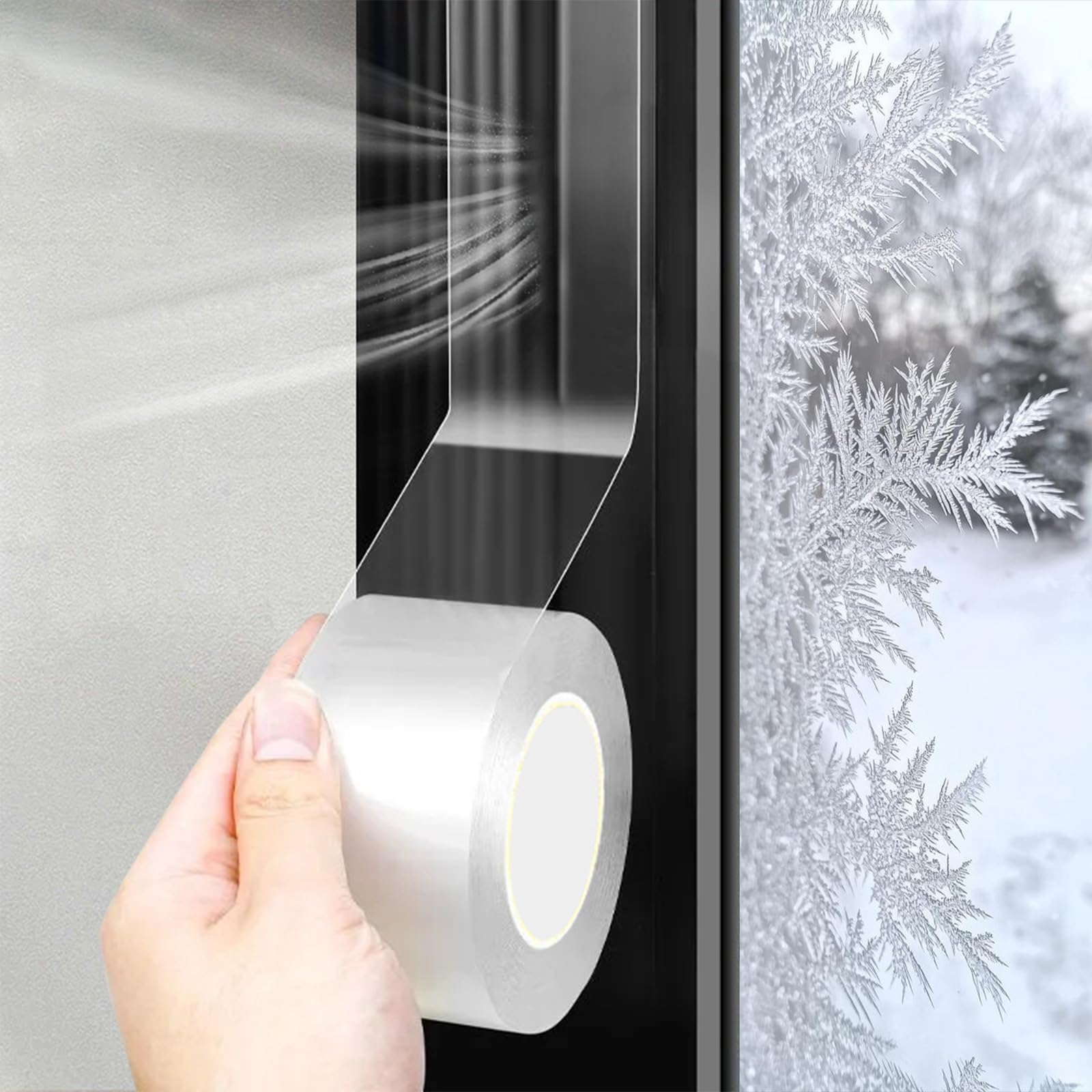 Wordmouk Waterproof Window Weather Seal Tape – 7cm x 20m Transparent