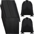 YOUEON 16 Pcs Silk Satin Wig Bags | Black Drawstring Tassel Storage Pouches