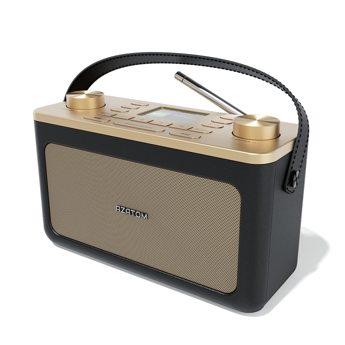 Azatom Classic DAB/DAB+ & FM Portable Digital Radio - Bluetooth Leather