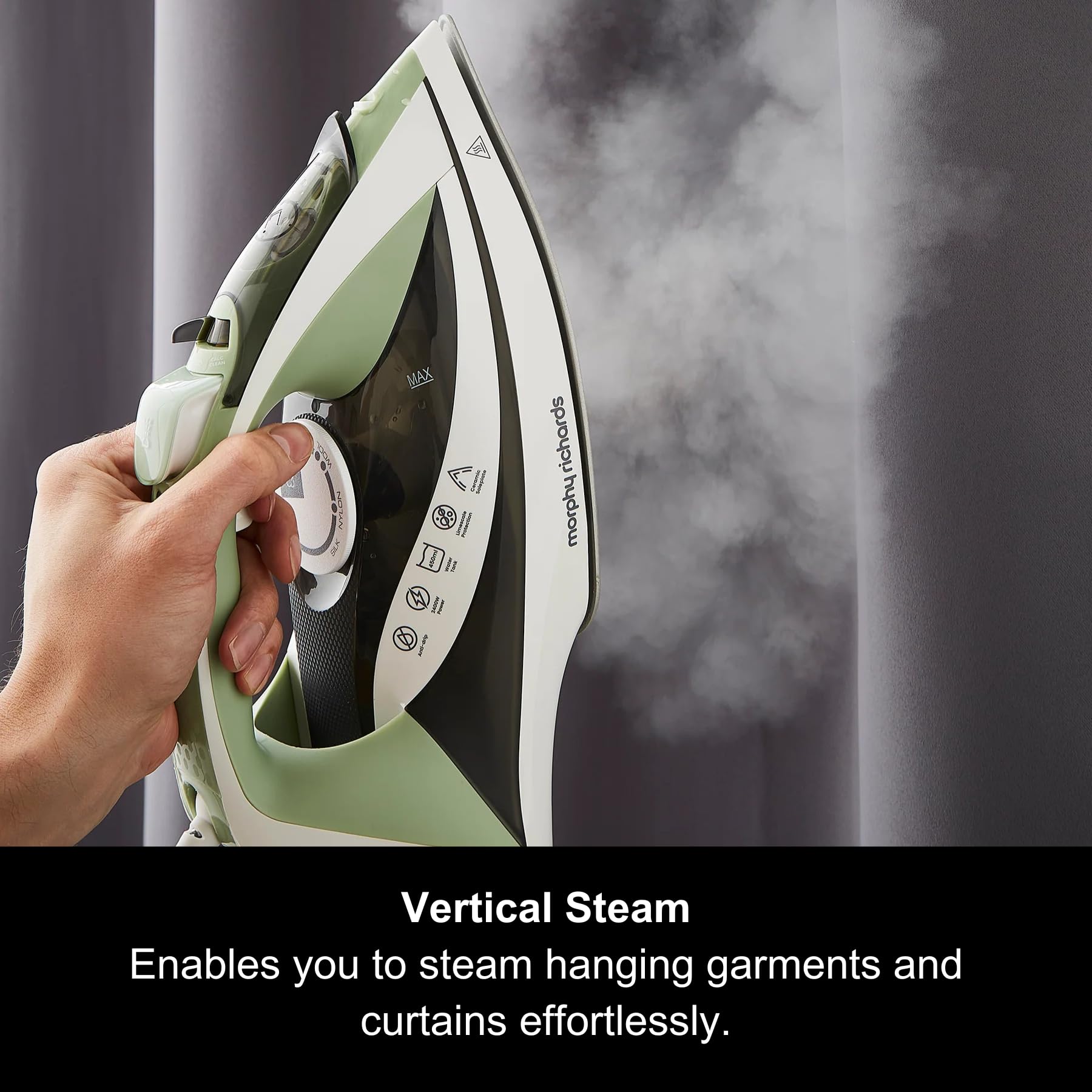 Morphy Richards Steamflow Turbo Steam Iron – Ceramic Soleplate, 2400W