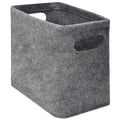 DuneDesign Grey Felt Toilet Paper Storage Box - Bathroom Basket for 4 Rolls