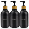Jolof Store 3-Piece 500ml Soap Dispenser Set | Black PET Plastic