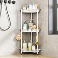 SWTYMIKI Corner Shower Caddy – 3 Tier Rustproof Floor Standing Organizer