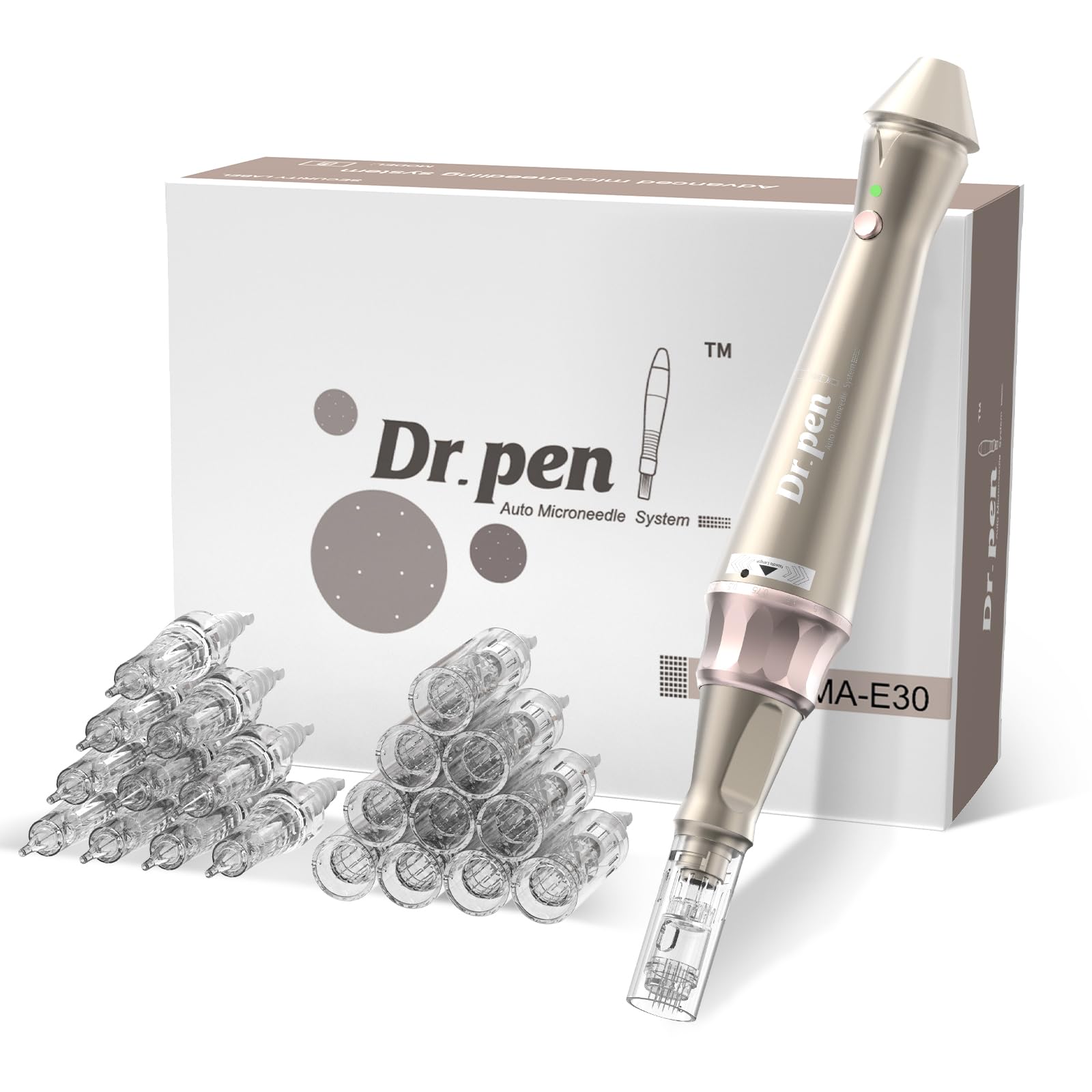 Dr. Pen E30 Wireless Microneedling & PMU Pen Kit with 22 Cartridges