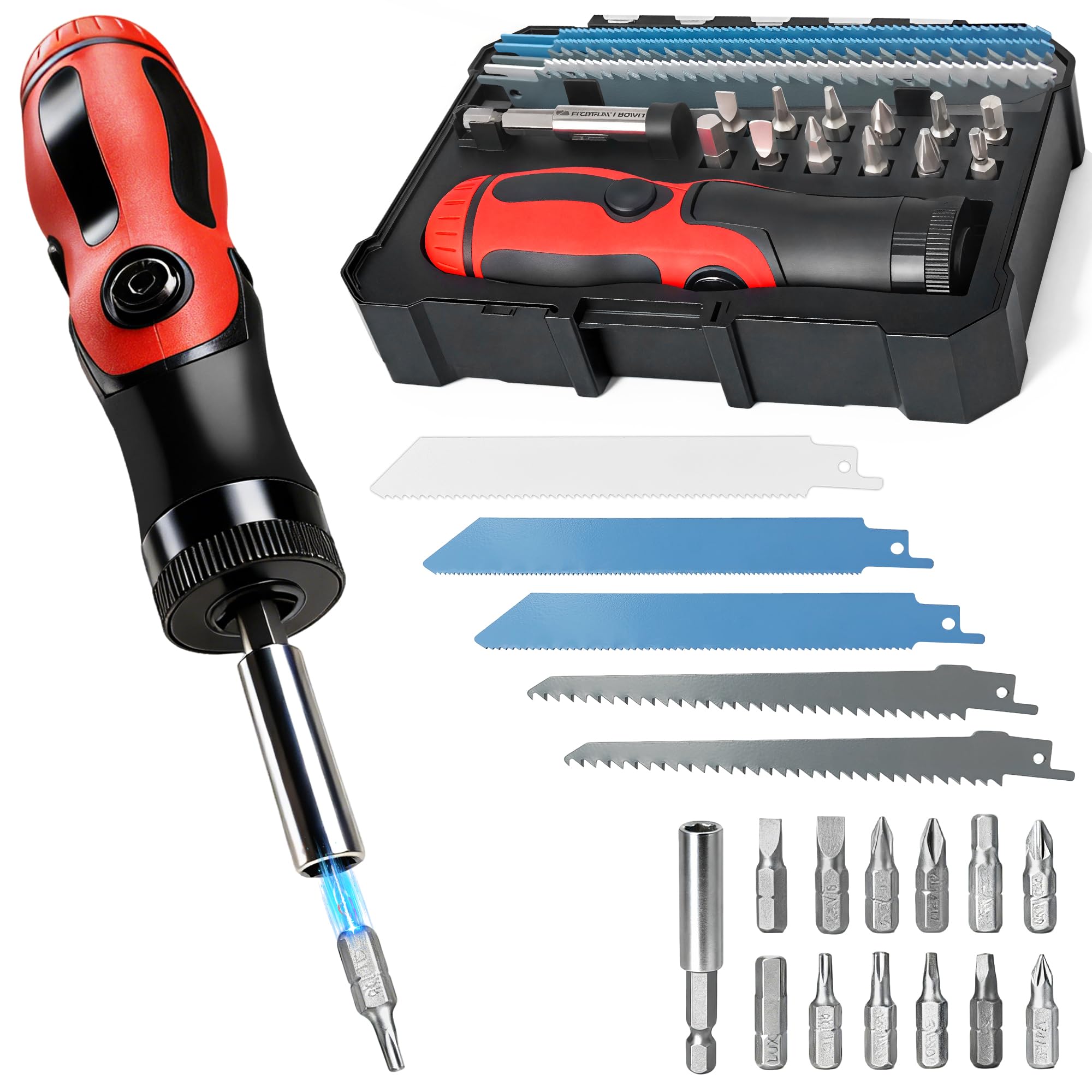 BOYUNSHI 18-in-1 Hacksaw and Screwdriver Set with Folding Handle