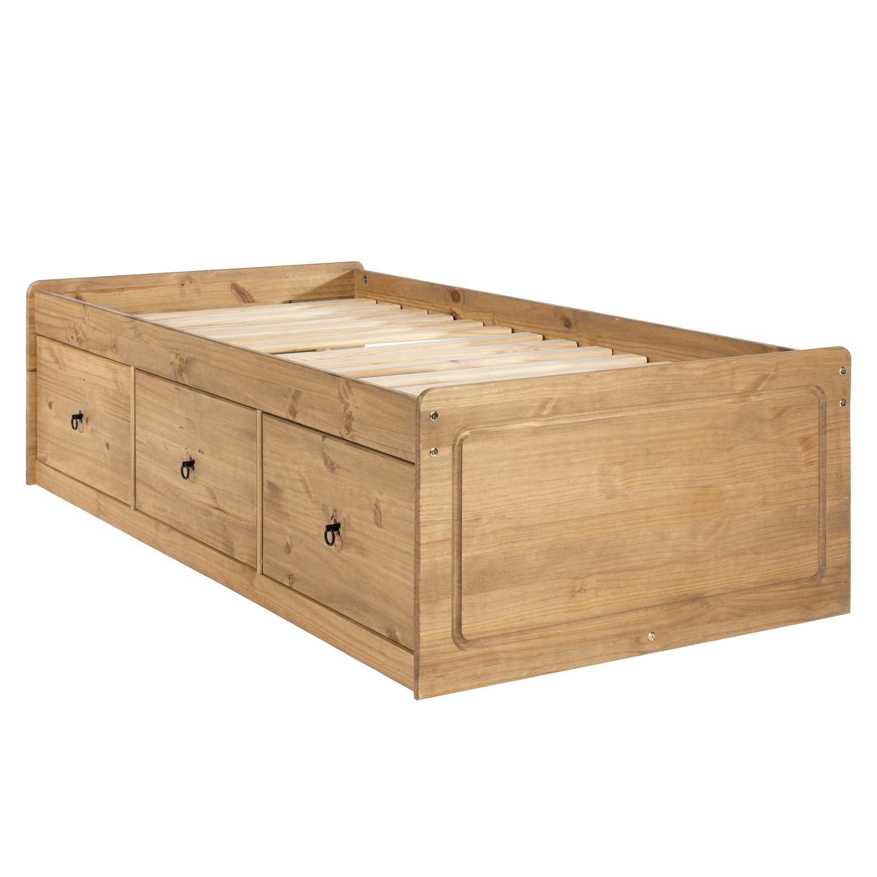 Home Source Corona Cabin Bed – 3ft Single Solid Pine 3 Drawer Storage
