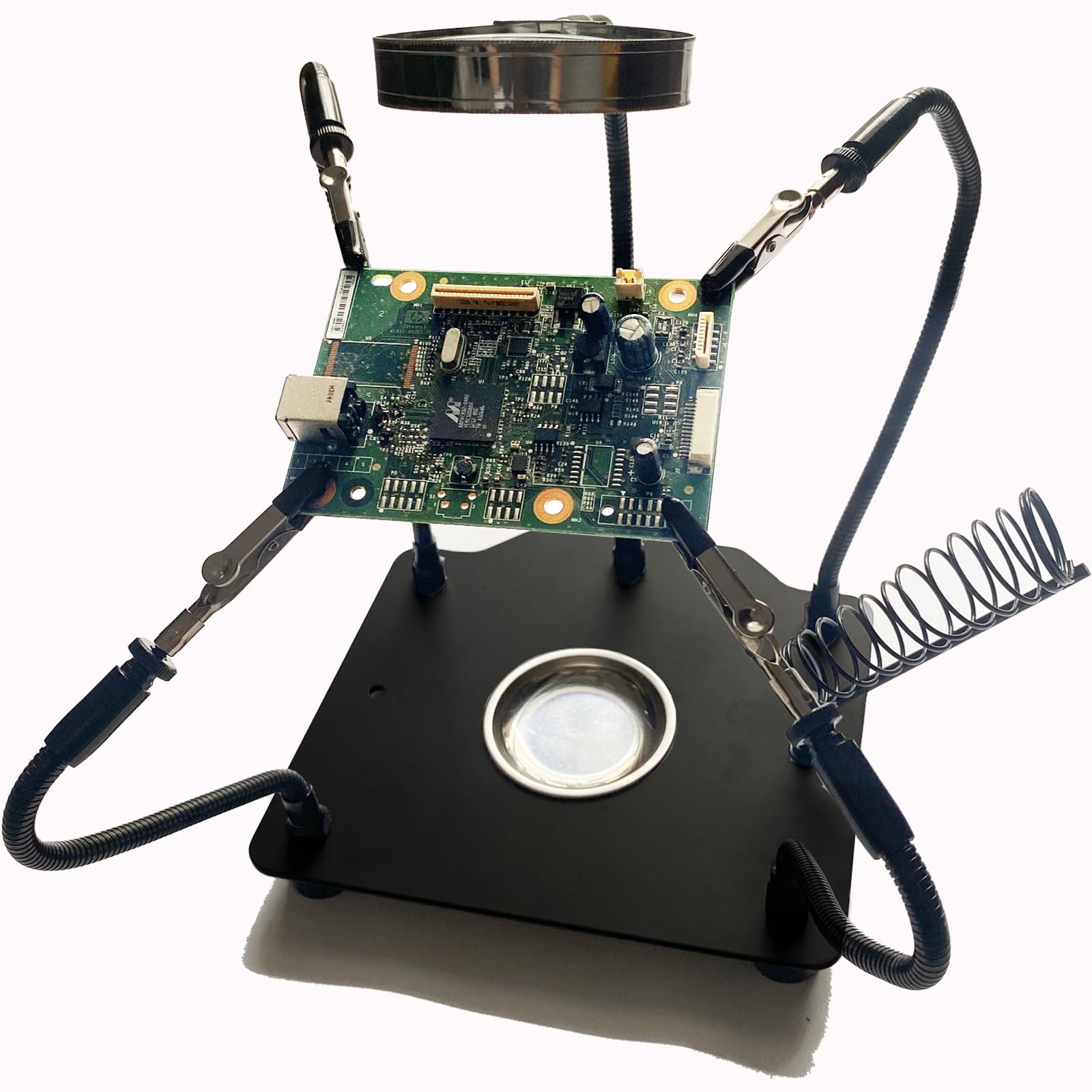 Soldering Station Helping Hands with Magnifying Glass