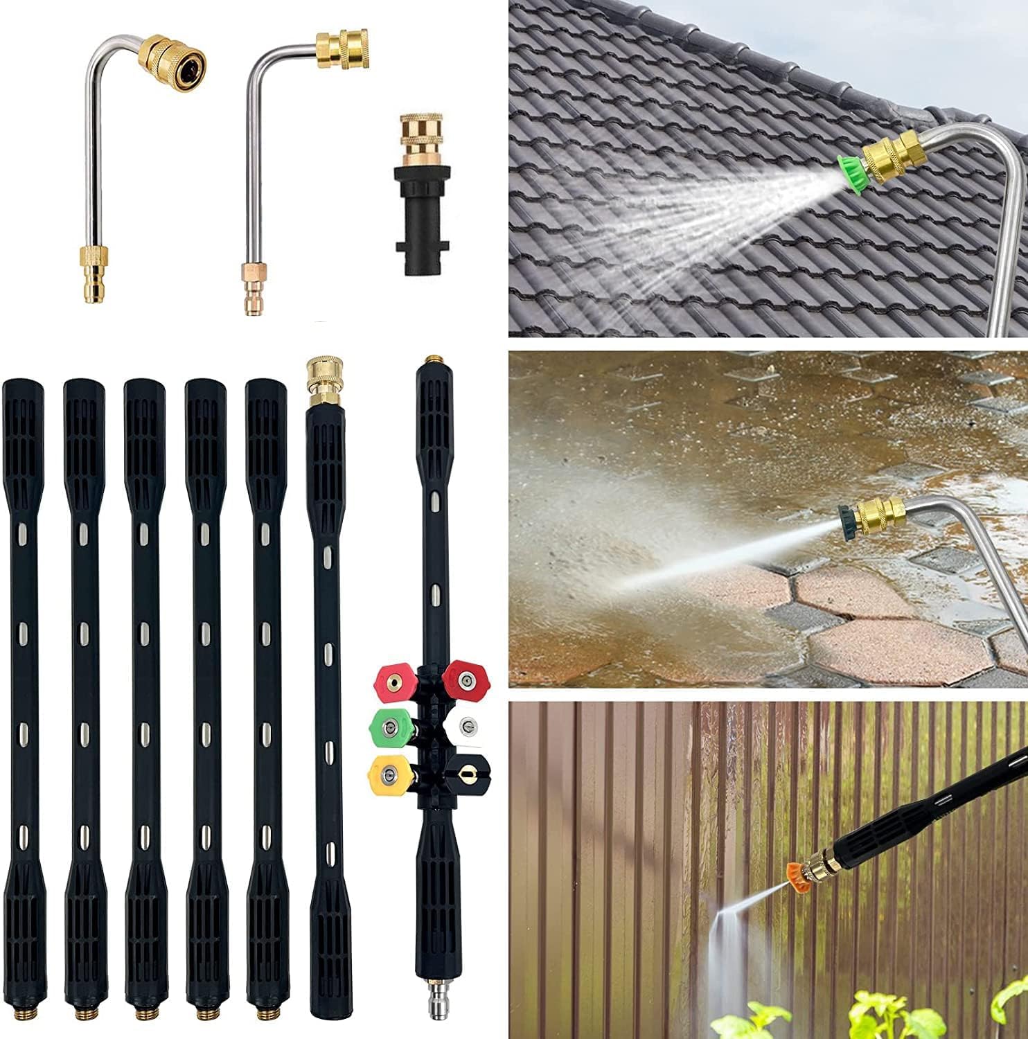 Jolof Store Pressure Washer Extension Wand - 9 Pack Gutter Cleaning Tools