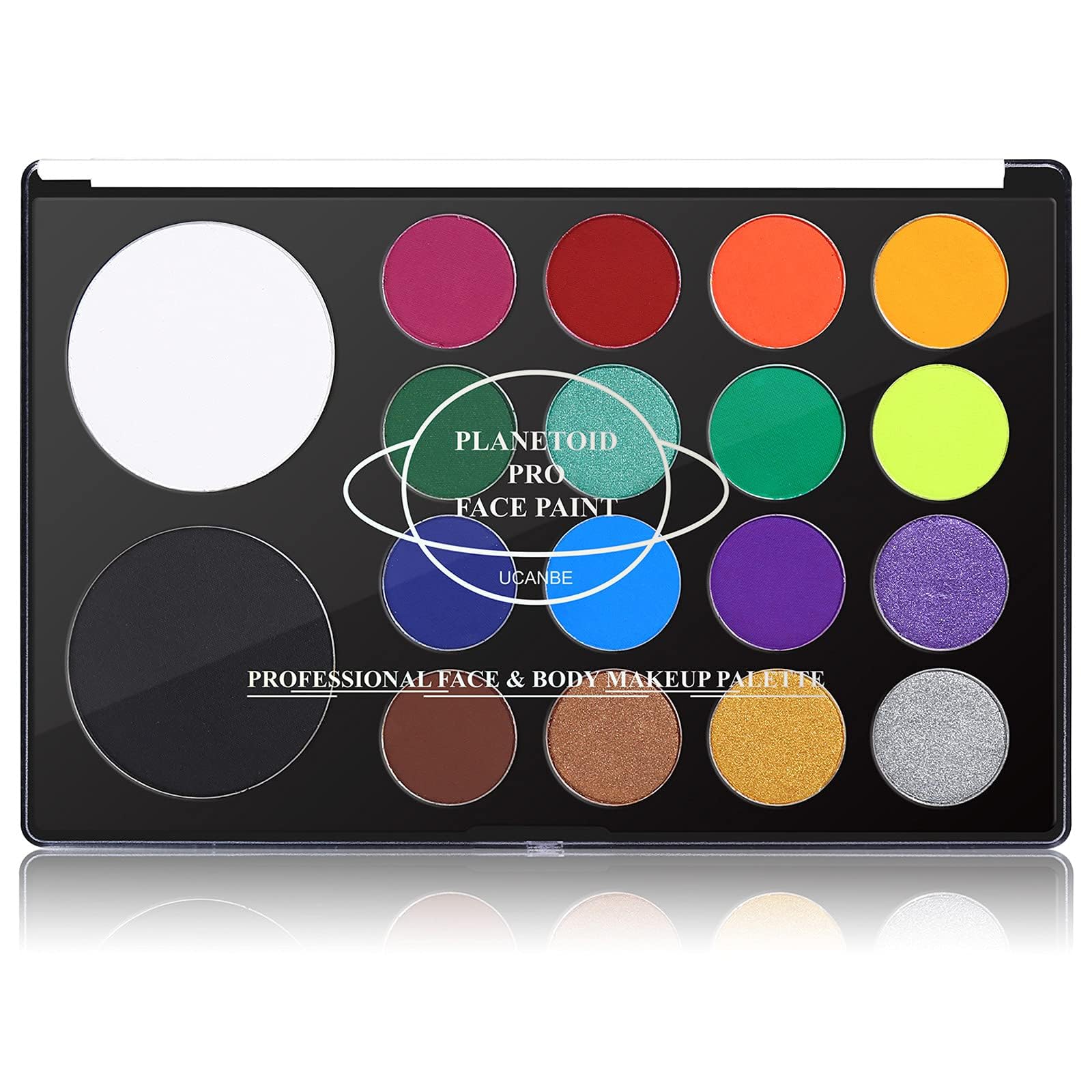 UCANBE Face & Body Paint Palette – 18 Color Water-Activated SFX Makeup