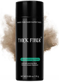 THICK FIBER Light Brown Hair Fibres - 25g Keratin Thickening Powder