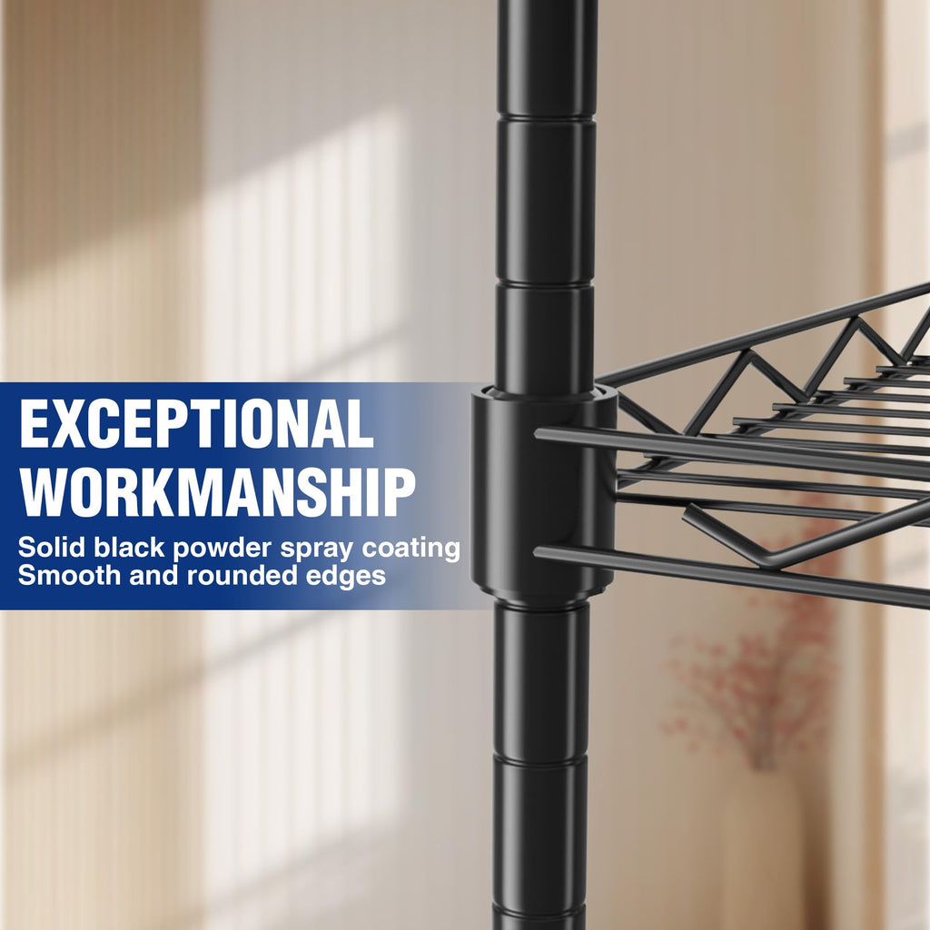 WORKPRO 5-Tier Metal Shelving Unit | Adjustable 250kg Storage Shelf