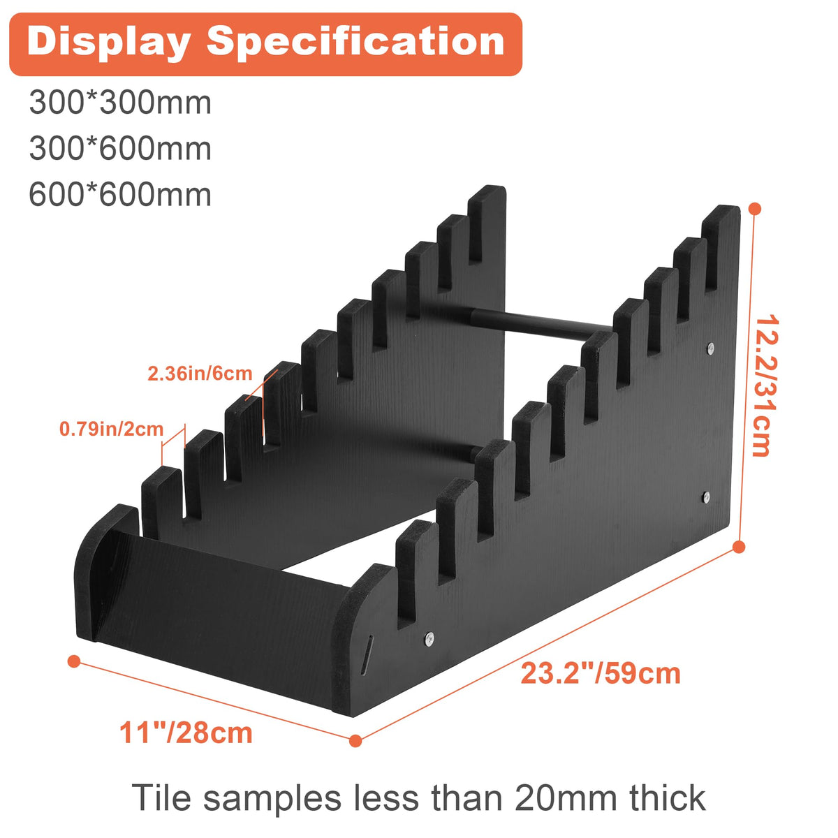 10-Tier Tile Sample Display Stand, Wooden Tile Sample Storage Rack, Floor Tile Display Stand, Building Material Display Shelf - image 2
