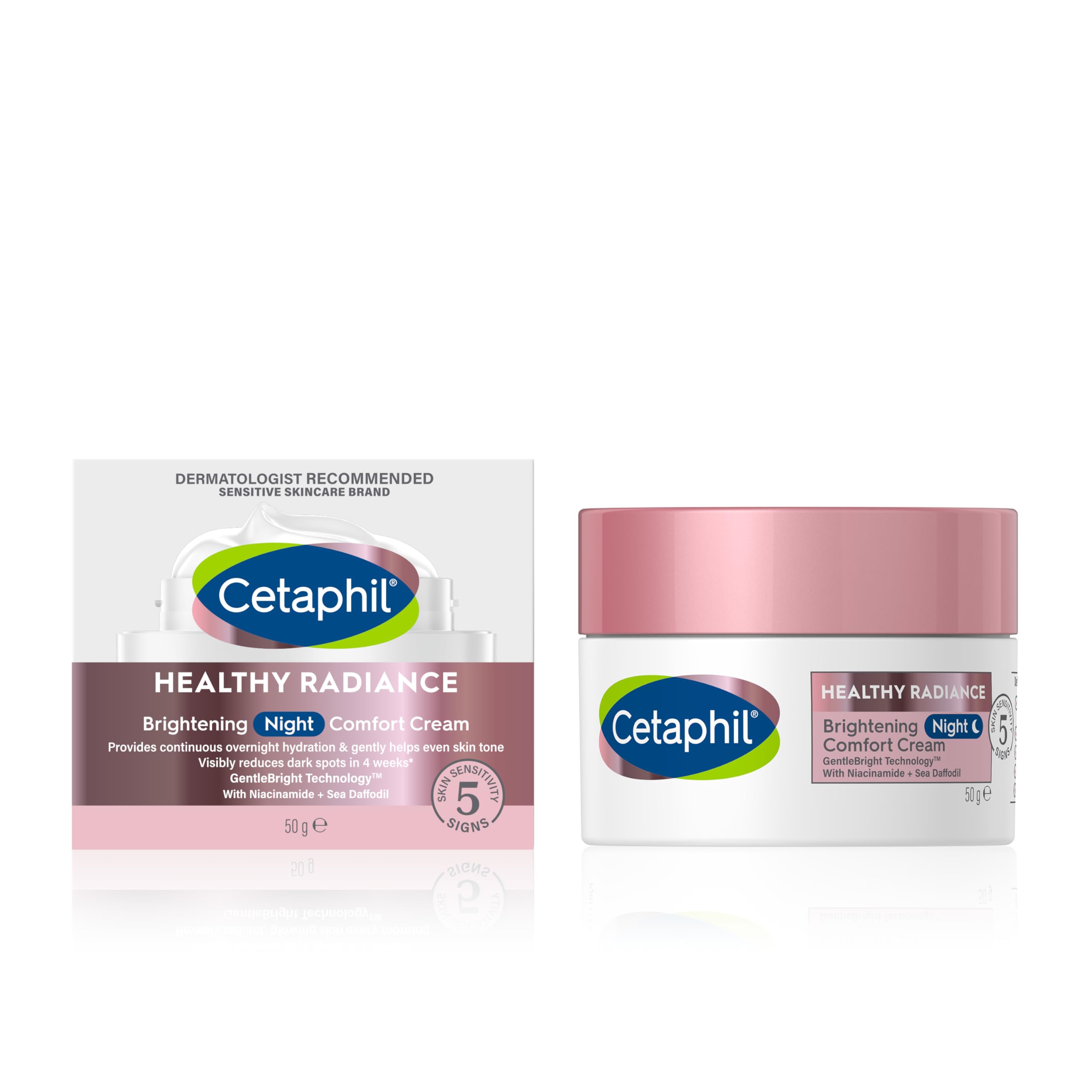 Cetaphil Healthy Radiance Night Cream – Brightening Face Moisturiser, 50g