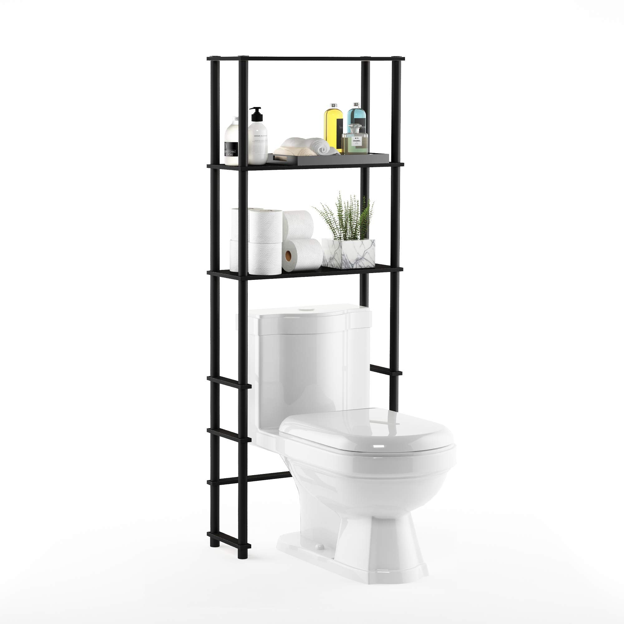 Furinno Turn-N-Tube 3-Shelf Over The Toilet Storage Space Saver