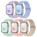 Raradev 5-Pack Braided Apple Watch Bands – Stretchy Elastic Sport Loop