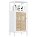 vovala 4-Tier Bamboo Bathroom Cabinet – Narrow Rattan Storage Cupboard
