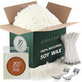Hearth & Harbor Soy Candle Making Kit - 4.5kg Natural Wax Flakes & 100 Wicks