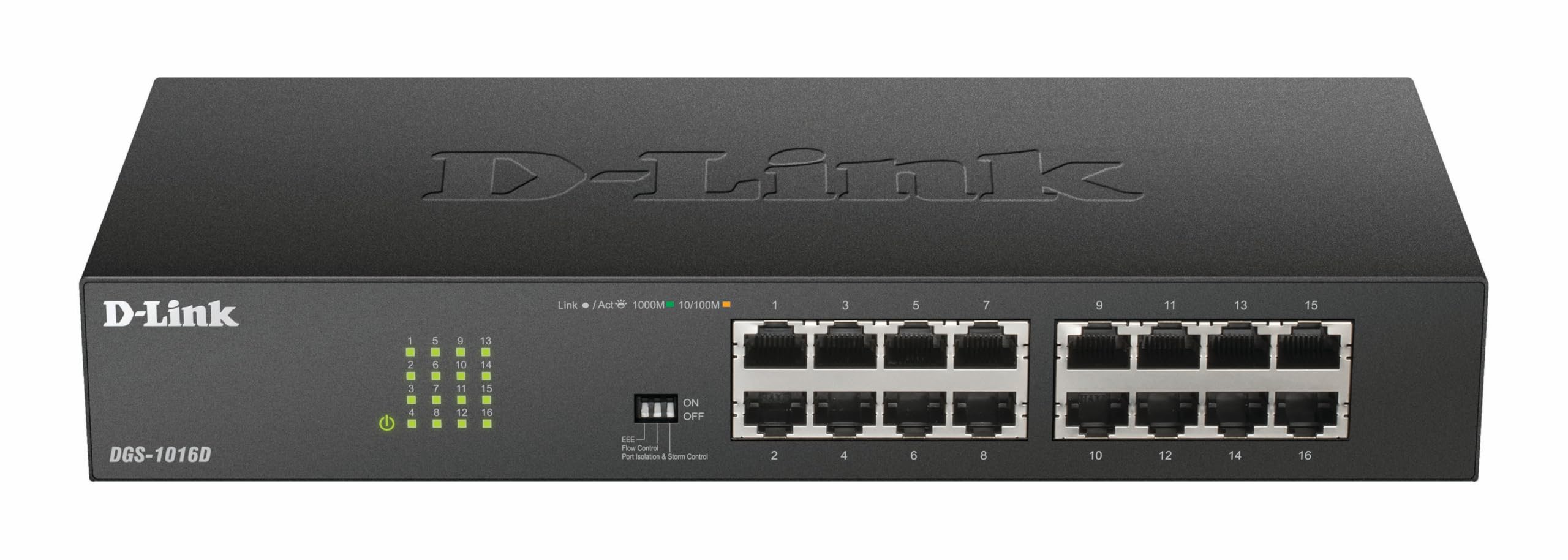 D-Link DGS-1016D 16-Port Gigabit Ethernet Switch | Fanless Metal Hub